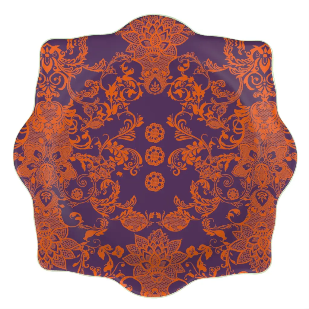 Charger Plate in Hermes Orange - di - 3/4 View