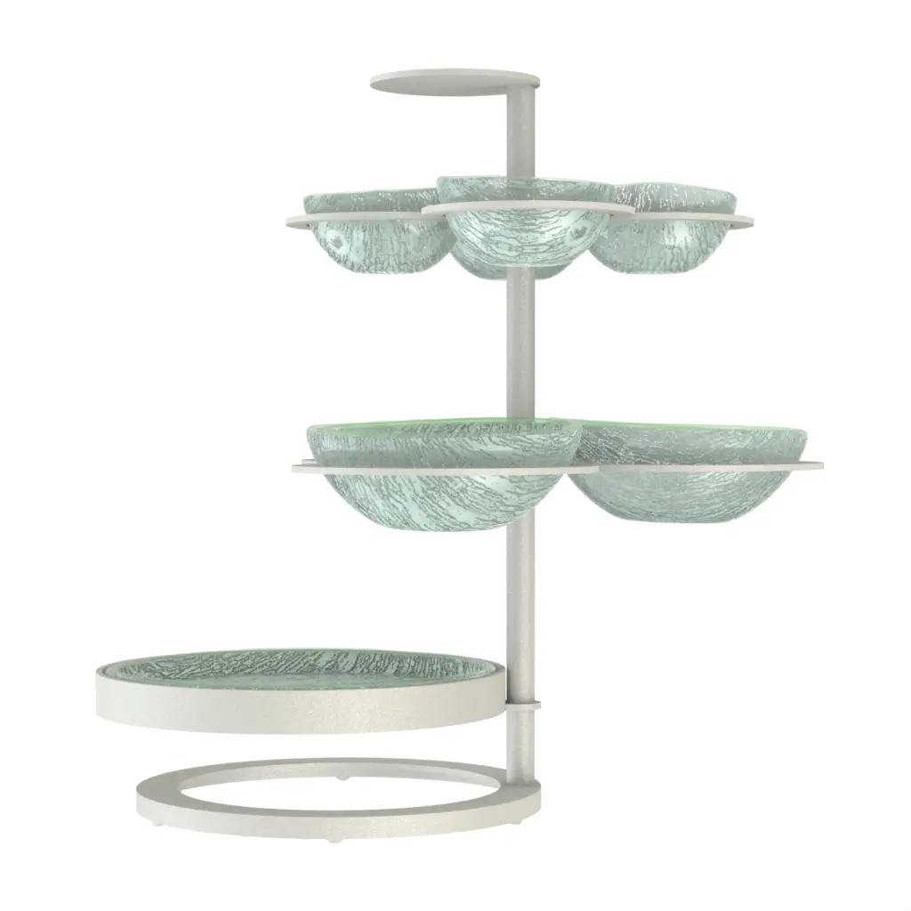 Chip And Dip Serveware in Misty Blue - Snacks Serveware - 3/4 View