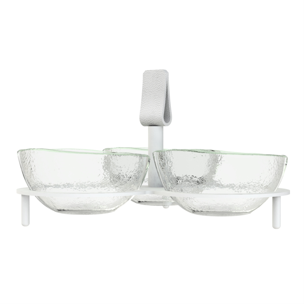 Condiment Serving Dishes - Snacks Serveware | MyGlassStudio - Side View