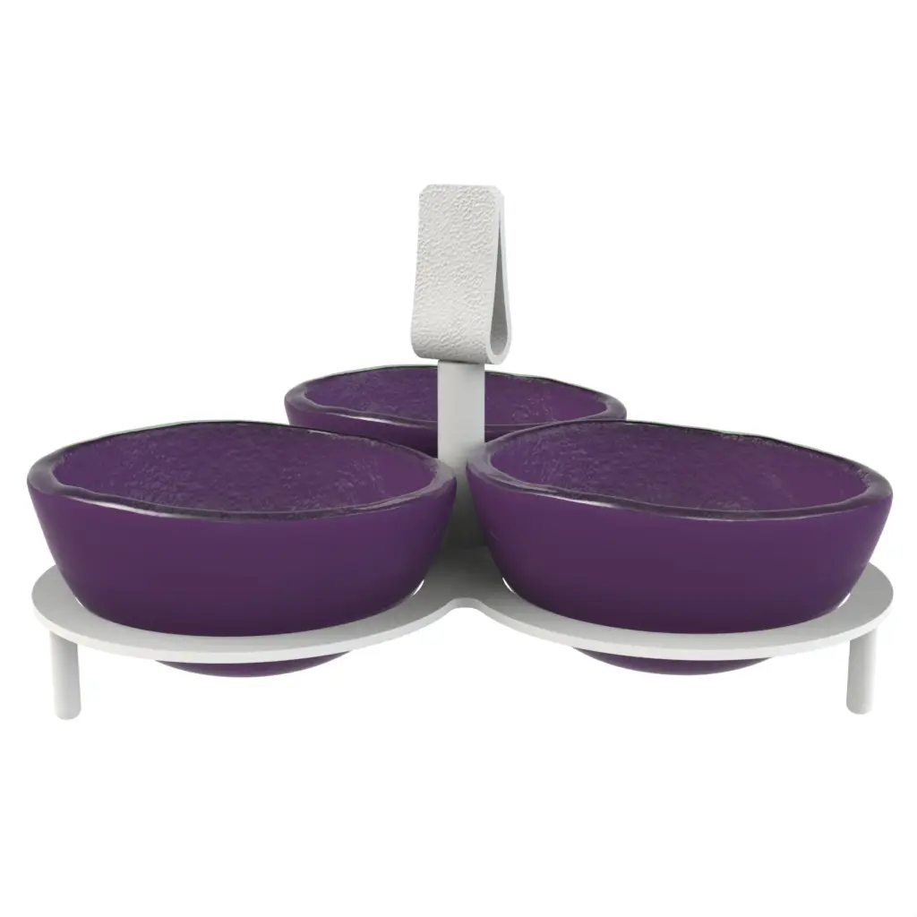 Condiment Serving Dish in Amethyst Purple - Snacks Serveware - 3/4 View