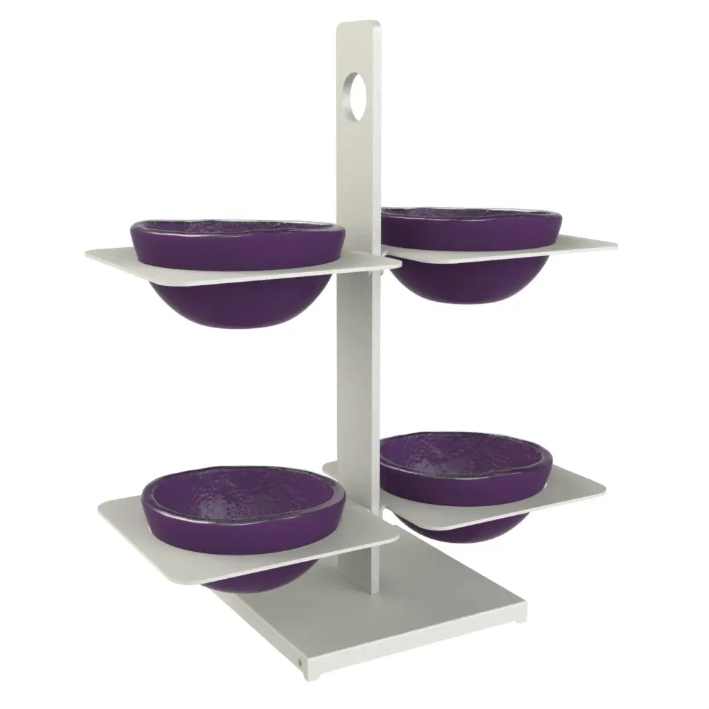 Condiment Serving Set in Amethyst Purple - Snacks Serveware - 3/4 View