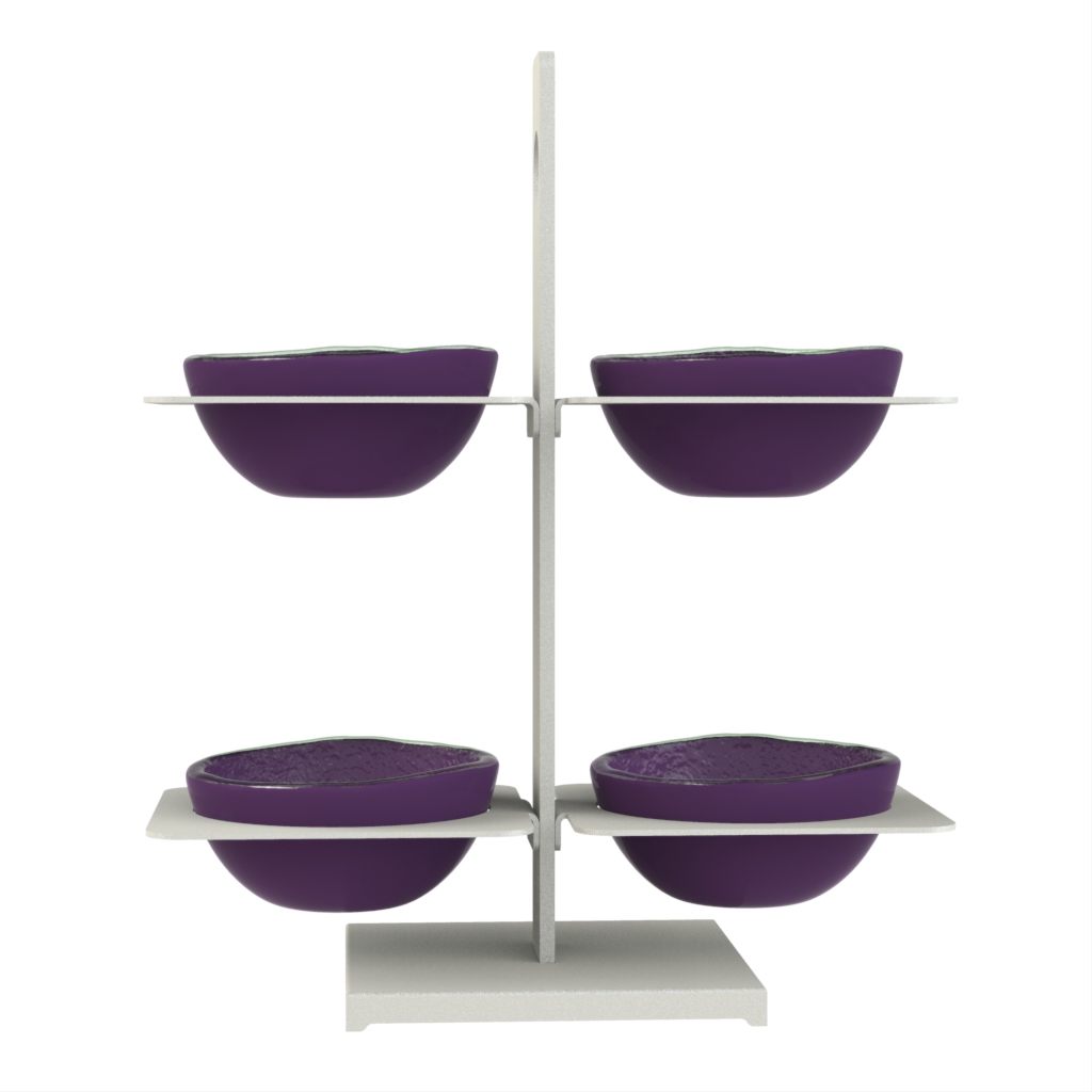 Condiment Serving Set in Amethyst Purple - Snacks Serveware - Side View