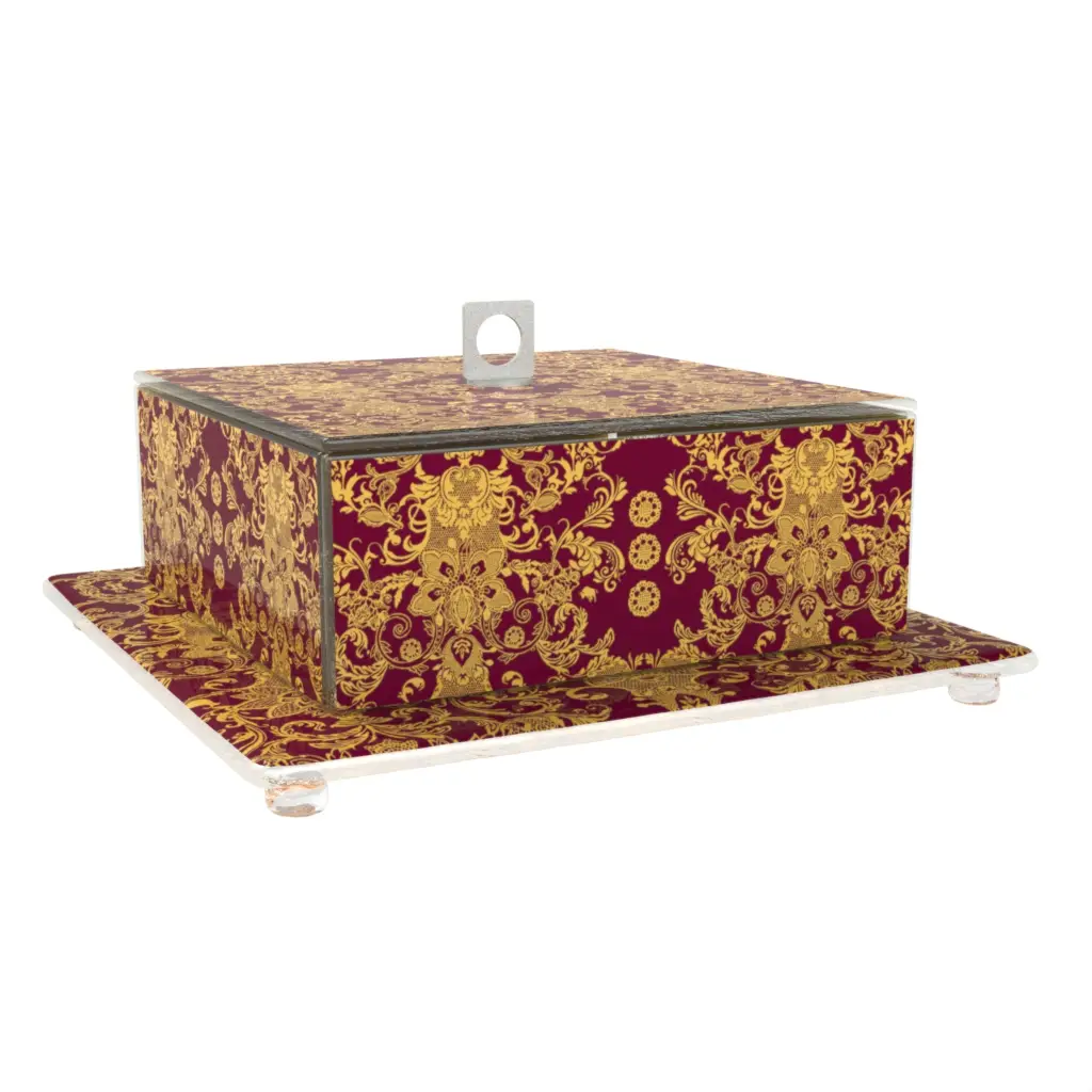 Covered Serving Dish in Yellow Gold - Covered Serveware - 3/4 View