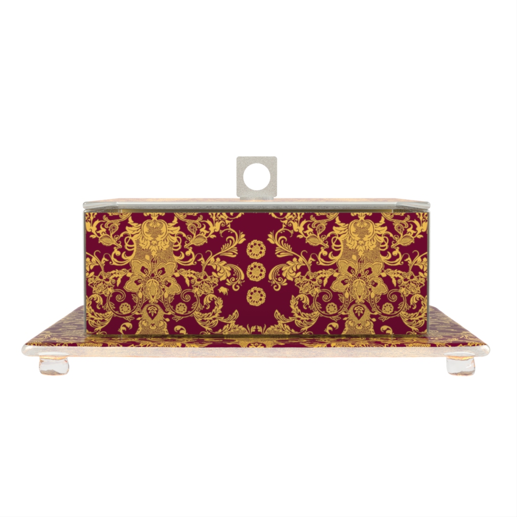 Covered Serving Dish in Yellow Gold - Covered Serveware - Side View
