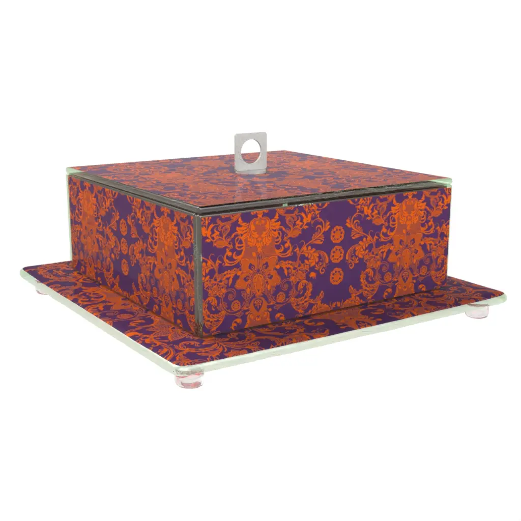 Covered Serving Dish in Hermes Orange - Covered Serveware - 3/4 View
