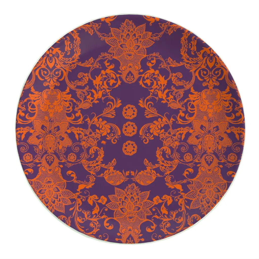 Dinner Plate Charger in Hermes Orange - di - 3/4 View