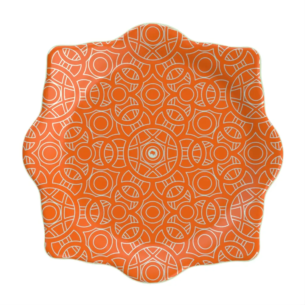 Dinner Plate Charger in Hermes Orange - di - 3/4 View