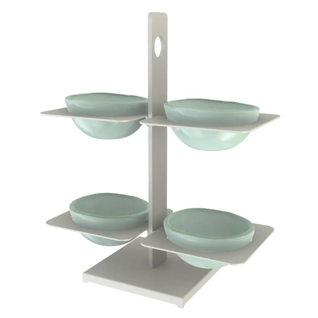 Dip Bowl Set in Misty Blue - Snacks Serveware - 3/4 View