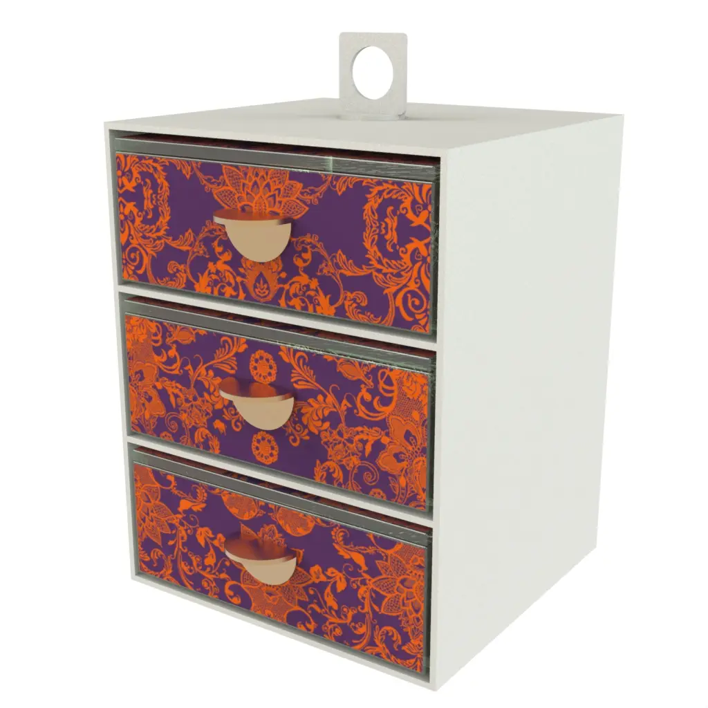 Jubako Bento Box in Hermes Orange - Specialty Serveware - 3/4 View