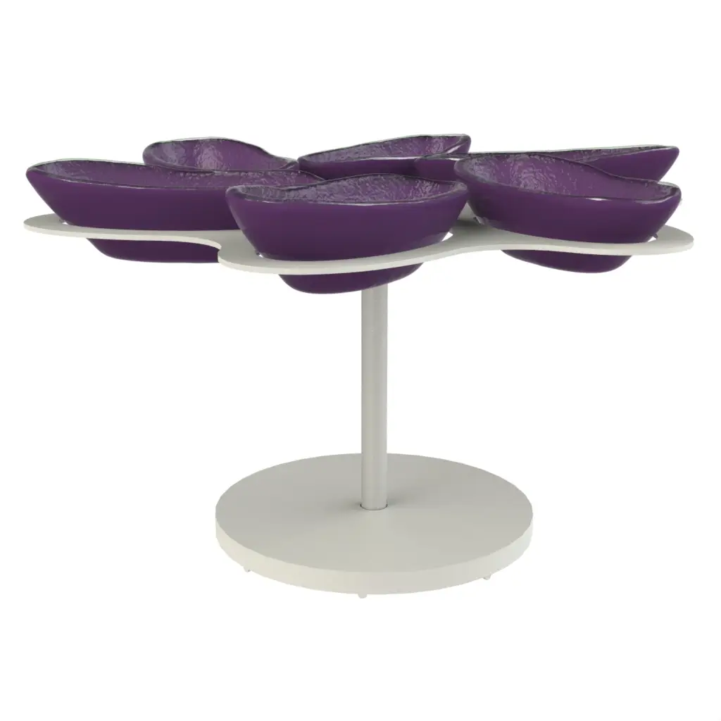 Lazy Susan Appetizer Tray in Amethyst Purple - Serving Dishes - 3/4 View