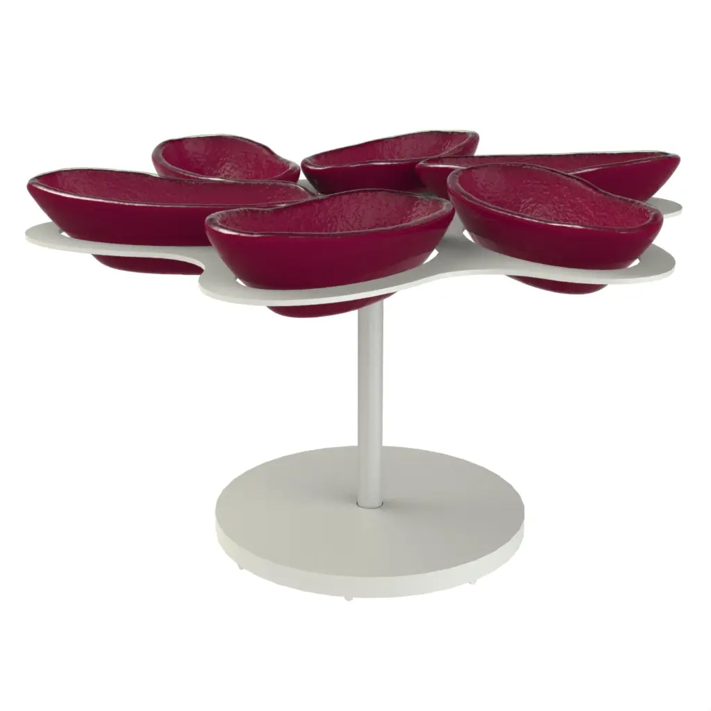 Lazy Susan Appetizer Tray in Ruby Red - Serving Dishes - 3/4 View