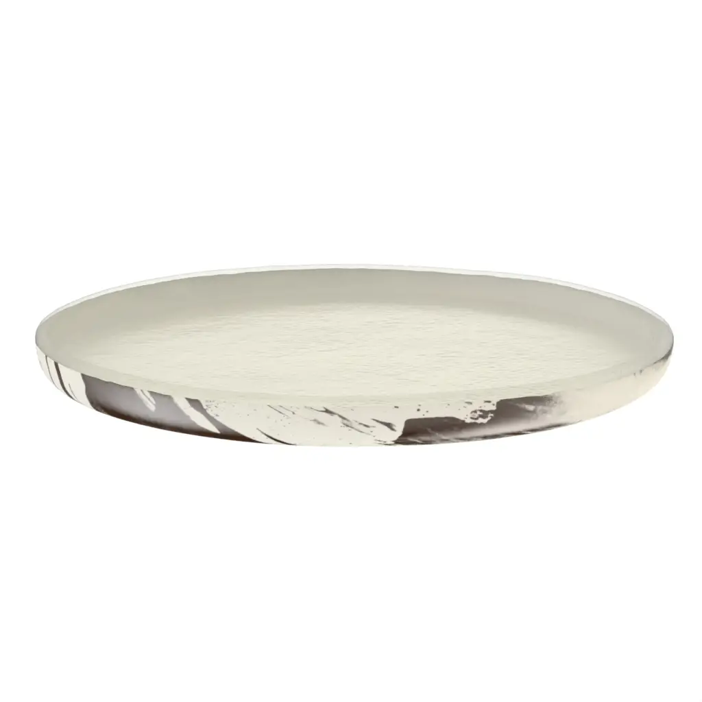 Modern Appetizer Plate in Birch White - Side Plates - 3/4 View