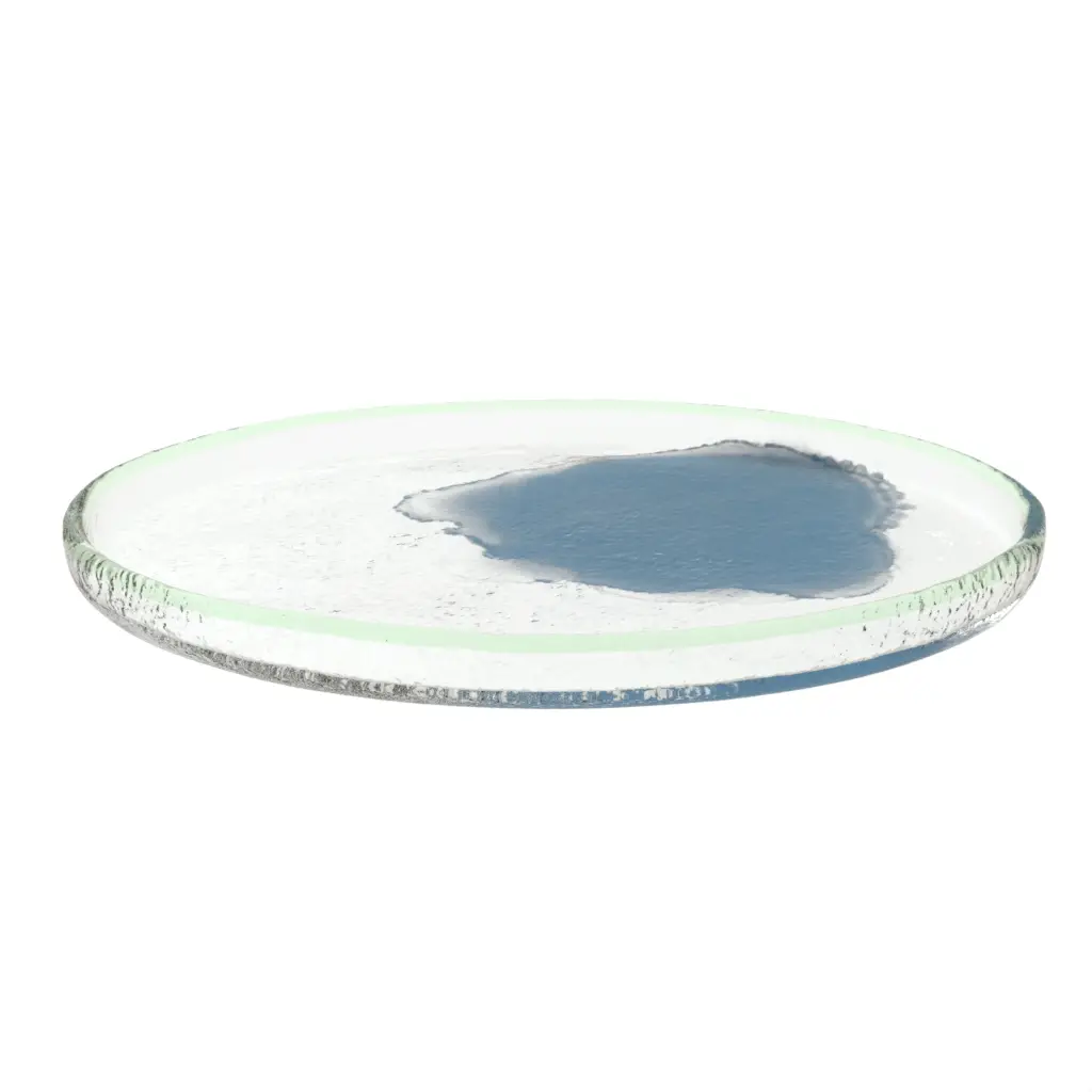 Modern Appetizer Plate in Niagara Blue - Side Plates - 3/4 View