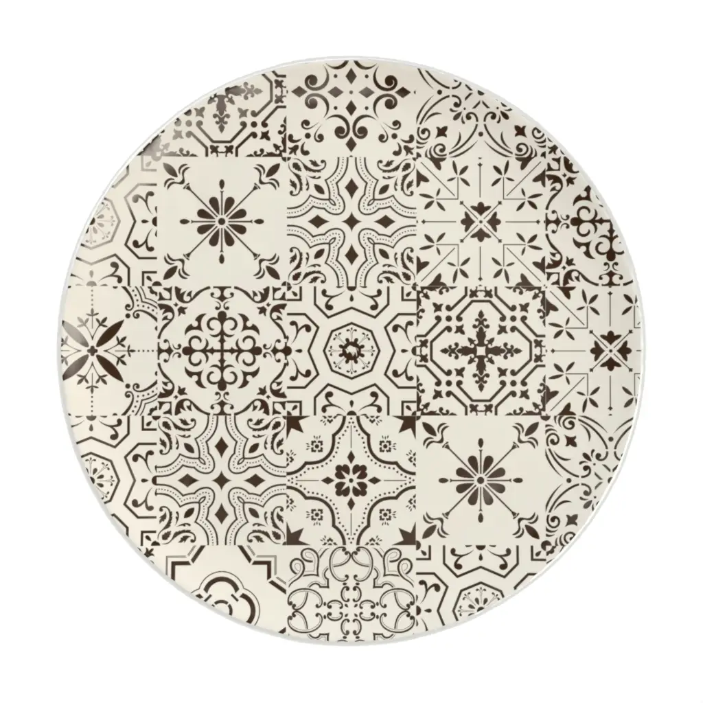 Modern Appetizer Plate in Birch White - Side Plates - 3/4 View