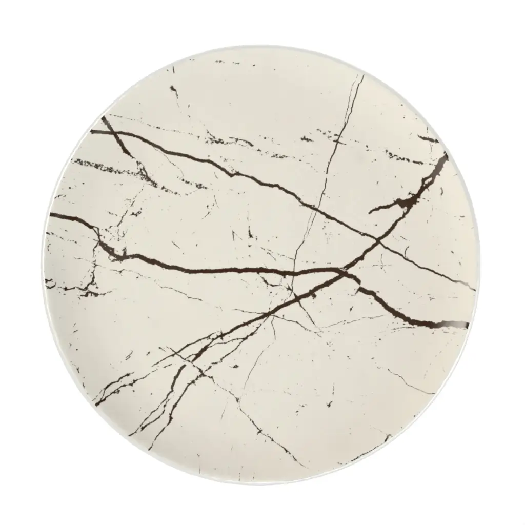Modern Appetizer Plate in Birch White - Side Plates - 3/4 View
