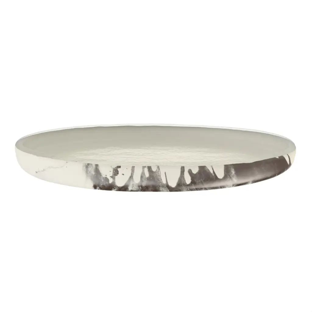 Modern Appetizer Plate in Birch White - Side Plates - 3/4 View