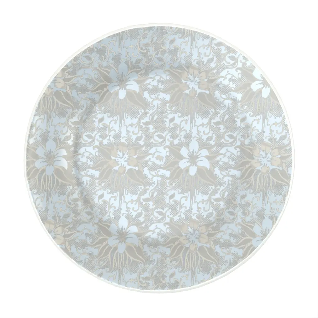 Modern Appetizer Plate in Birch White - Side Plates - 3/4 View