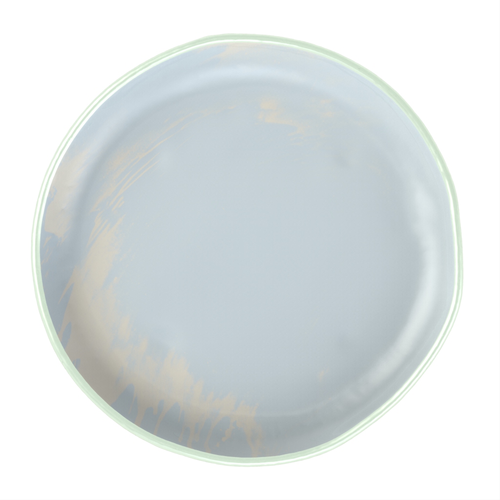 Modern Salad Plate in Light Blue - Side Plates - 3/4 View