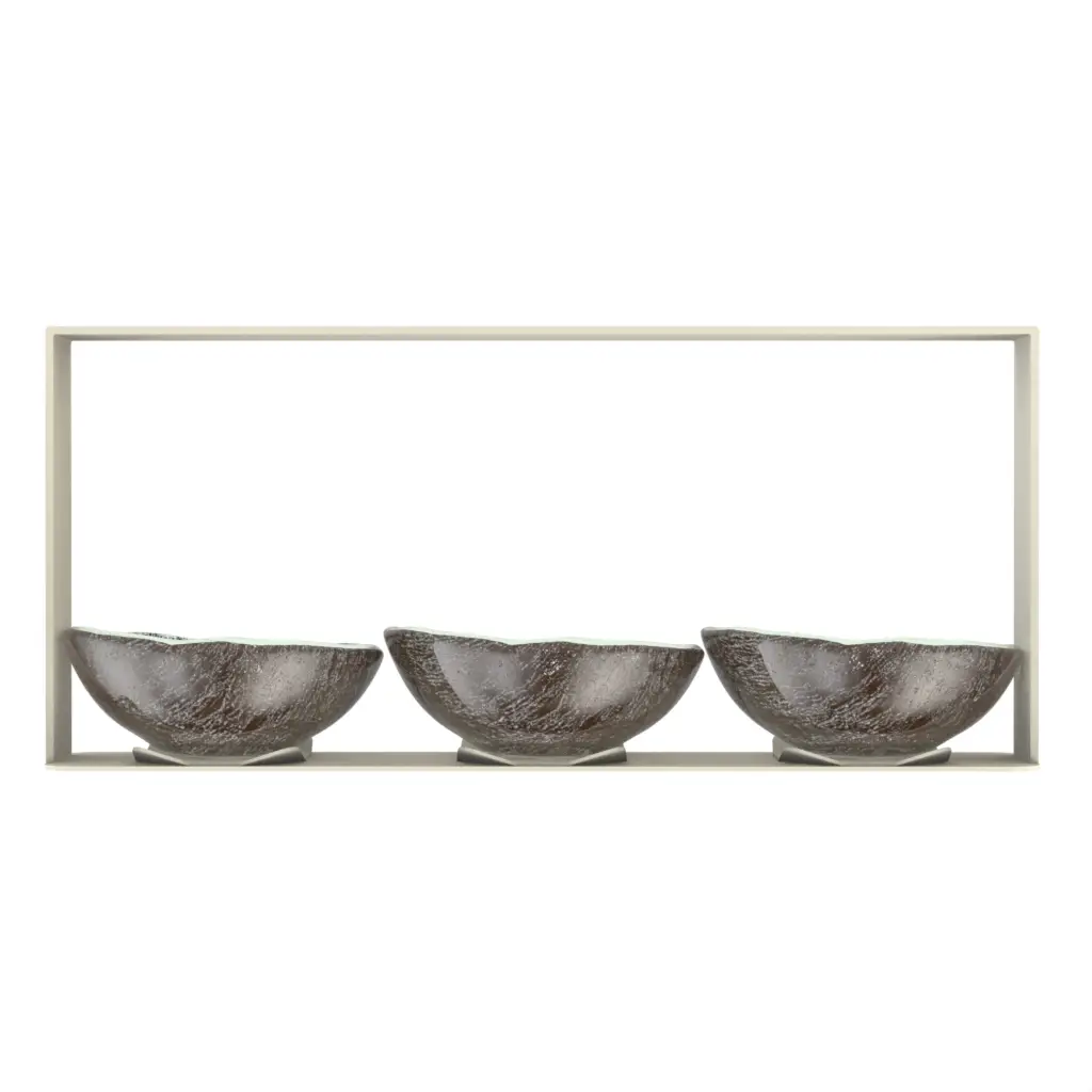 Nut Dish in Golden Brown - Snacks Serveware - 3/4 View