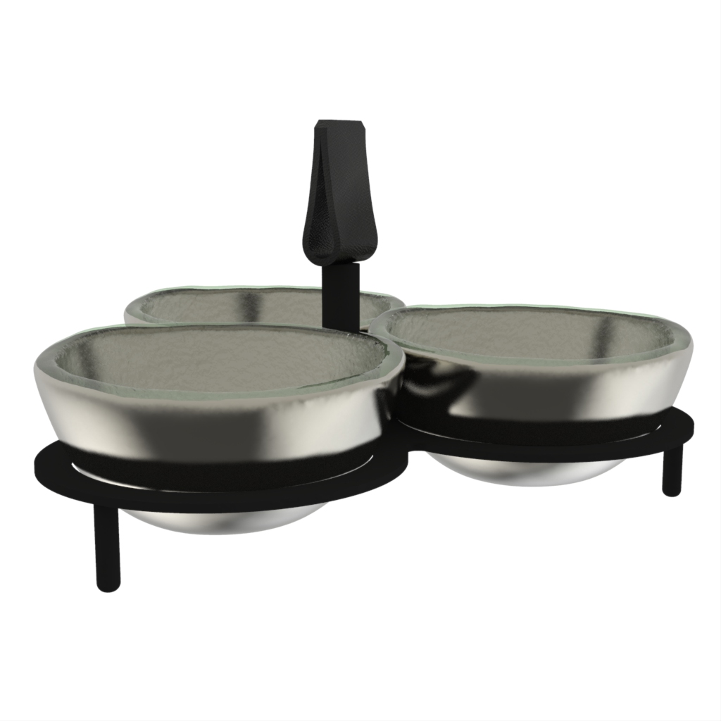 Nut Dish - Snacks Serveware | MyGlassStudio - 3/4 View