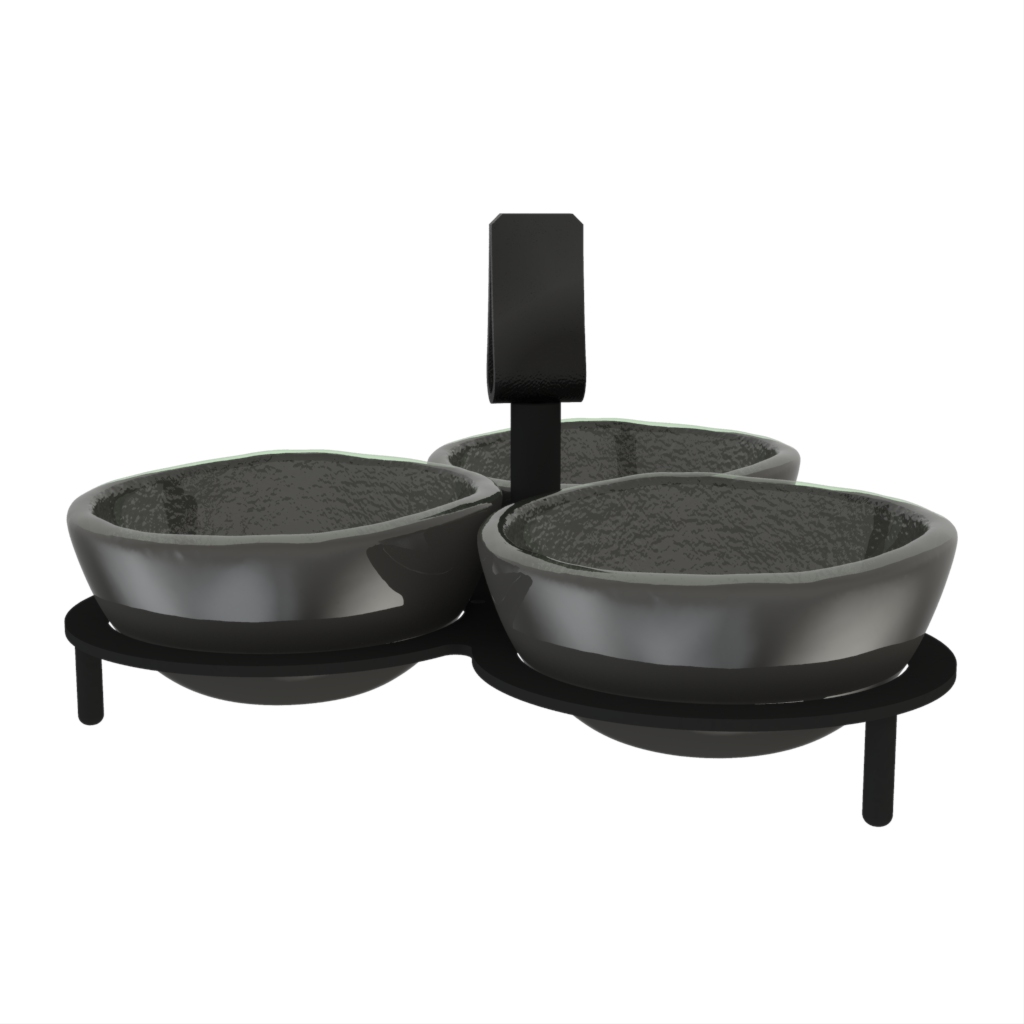 Nut Dish - Snacks Serveware | MyGlassStudio - 3/4 View