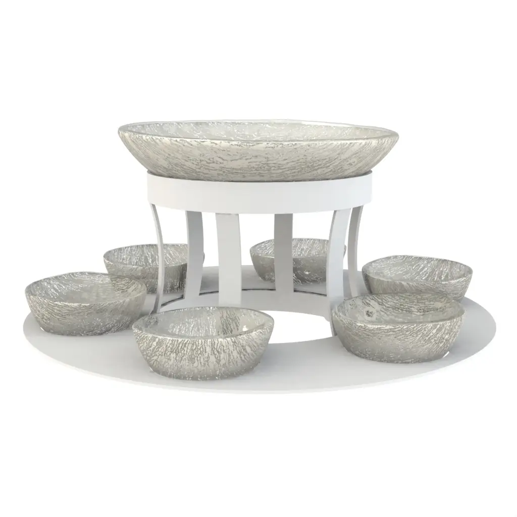 Oyster Serving Platter in Birch White - Specialty Dinnerware - 3/4 View