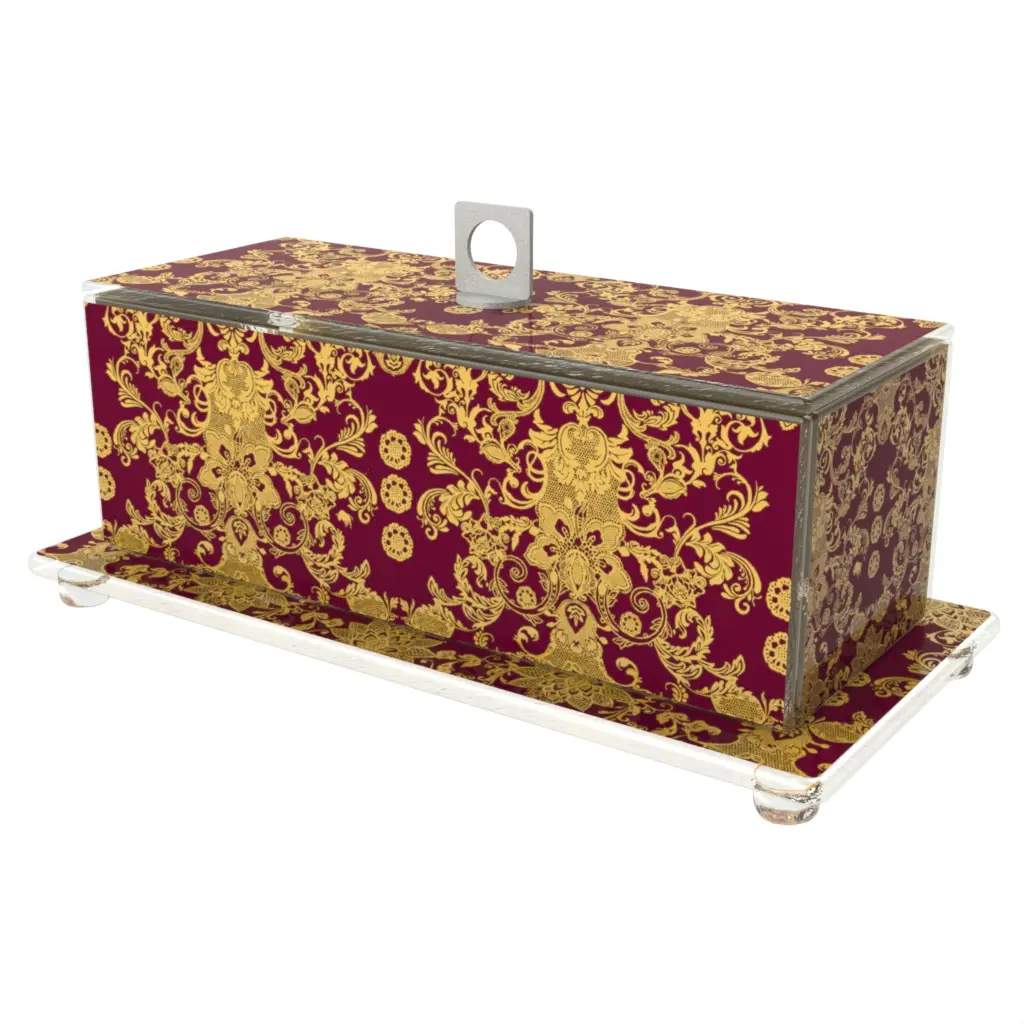 Rectangular Glass Cloche in Yellow Gold - Welcome Amenities - 3/4 View