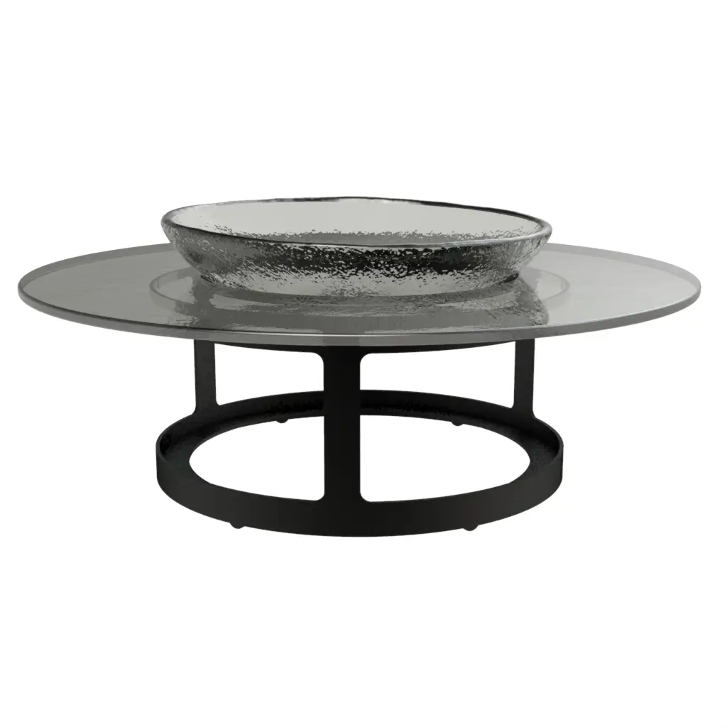 Seafood Server in Gray Textured Glass - Specialty Serveware - 3/4 View