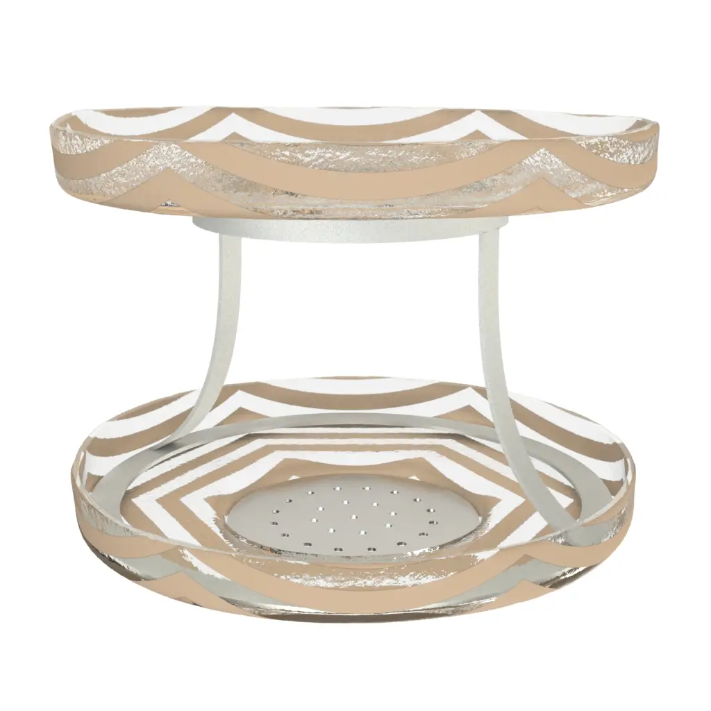 Seafood Tower Set in Almond Beige - Specialty Serveware - 3/4 View