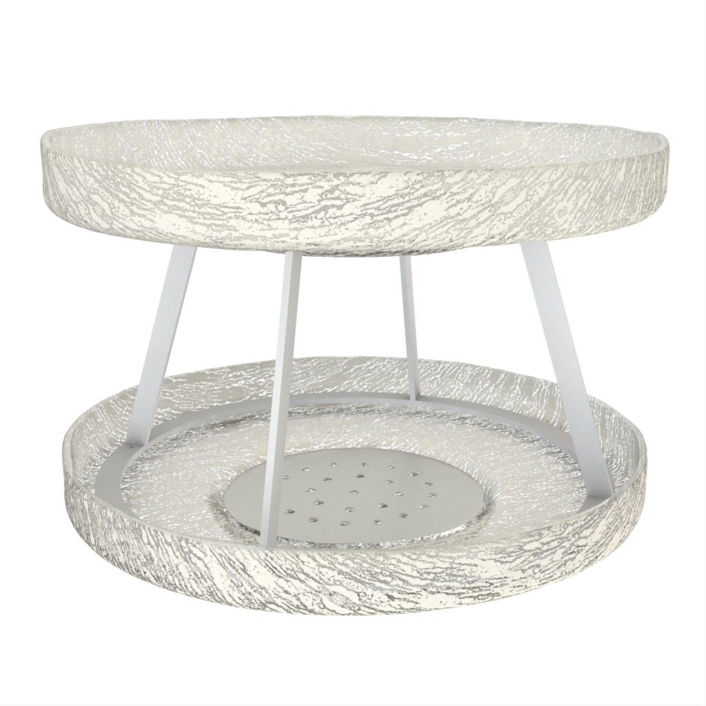 Seafood Tower Set in Birch White - Specialty Serveware - 3/4 View