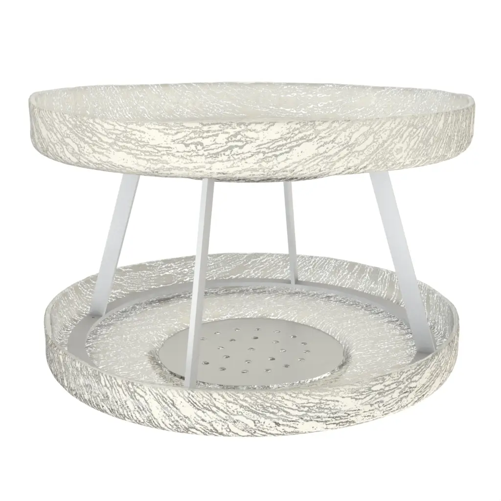 Seafood Tower Set in Birch White - Specialty Serveware - 3/4 View