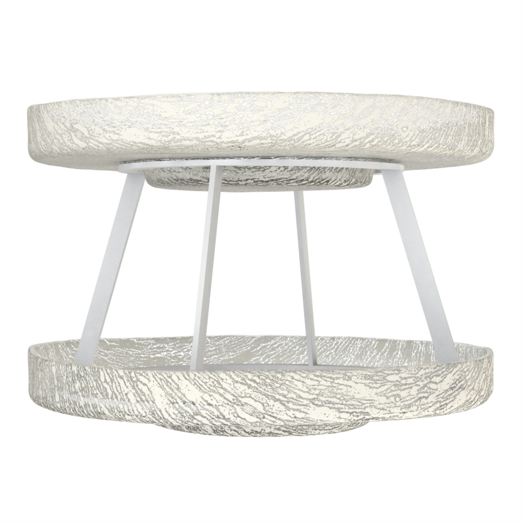 Seafood Tower Set in Birch White - Specialty Serveware - Side View