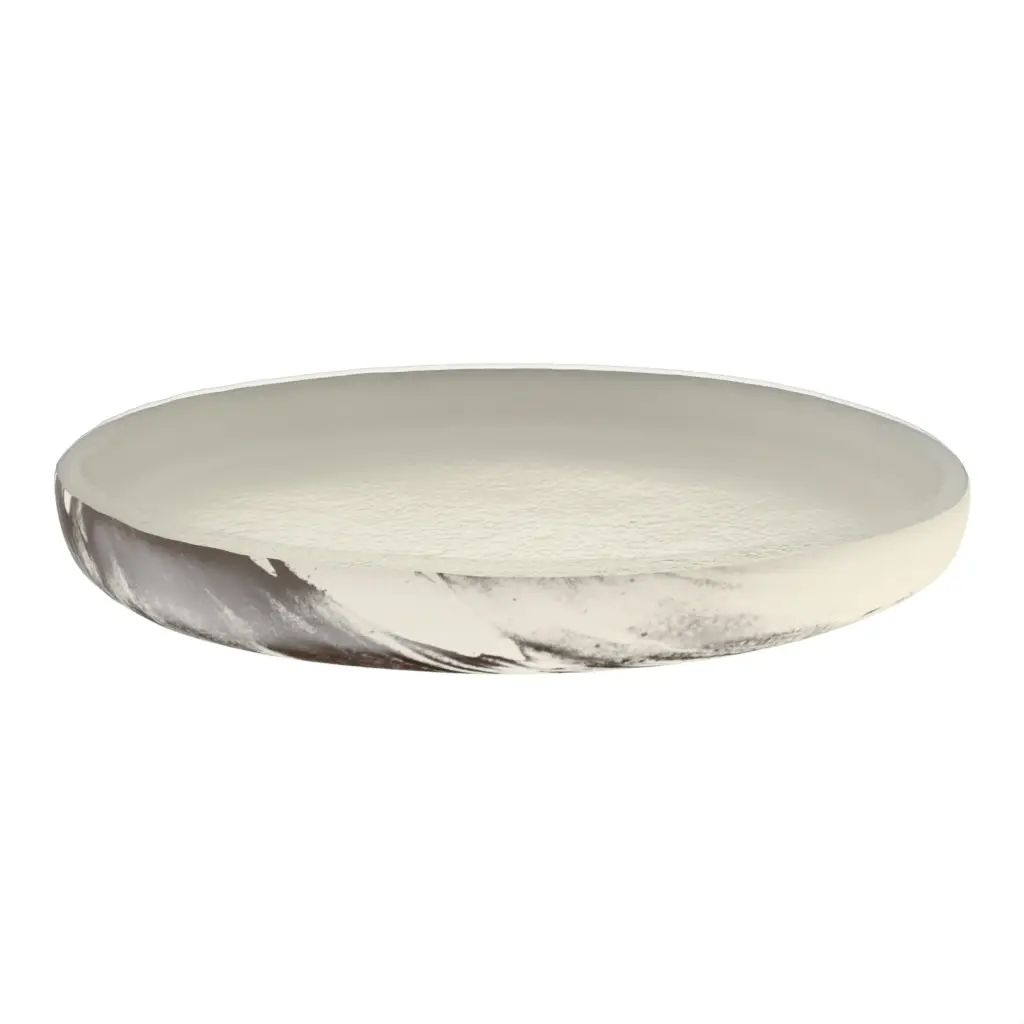Tapas Plate in Birch White - Side Plates - 3/4 View