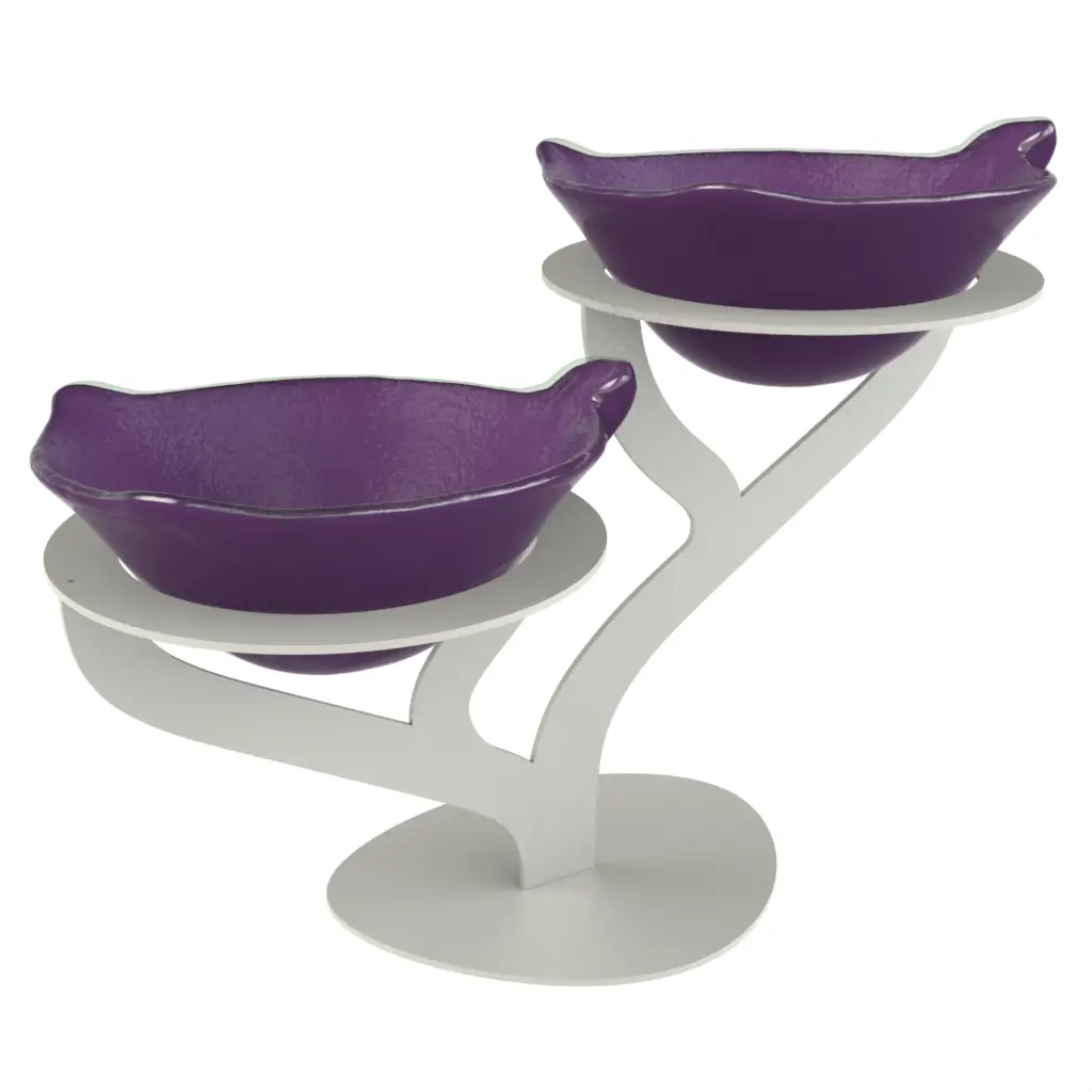 Tiered Bowl Stand in Amethyst Purple - Serving Stands - 3/4 View