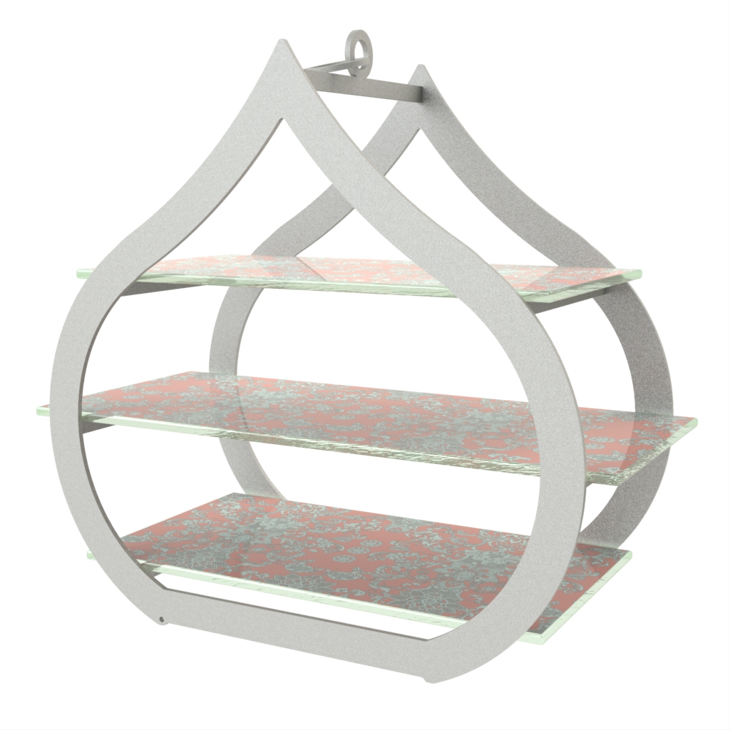 Tiered Cake Stand - Tea Stands | MyGlassStudio - 3/4 View