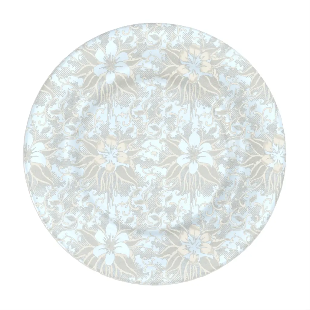 Unique Dinner Plate in Birch White - Restaurant Plates - 3/4 View
