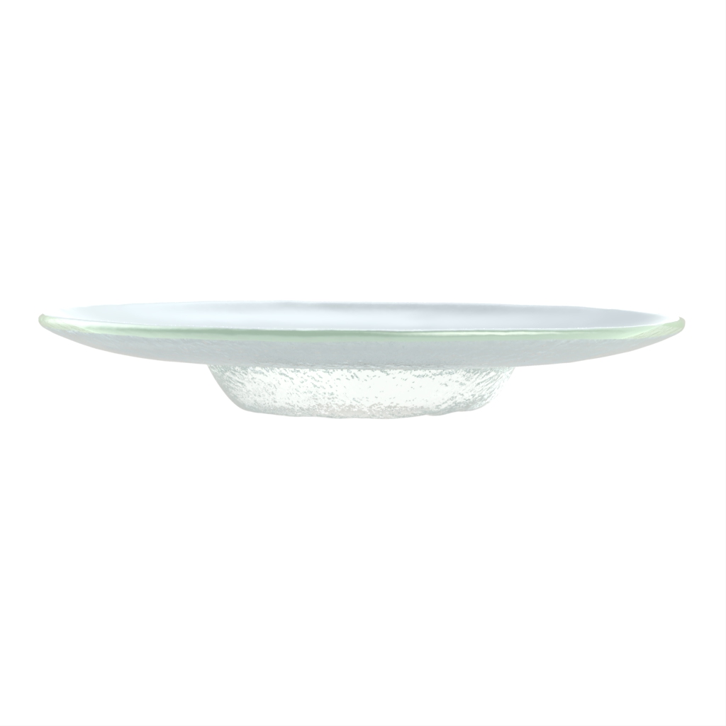 Wide Rim Pasta Plate - Restaurant Plates | MyGlassStudio - Side View