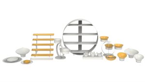 Buffet Circle, White Gold, SR