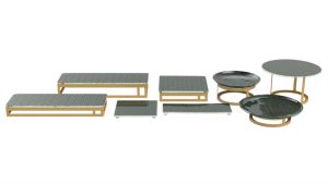 Buffet Mid-century, Dark Aqua, RHZ