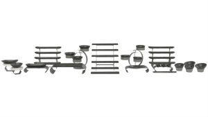 Buffet Oval, Graphic Charcoal, SR