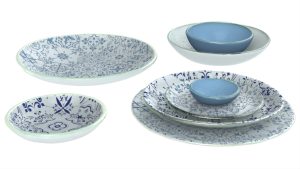 Coupe Plates Dinnerware, Aegean Chic Color Scheme
