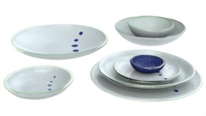 Coupe Plates Dinnerware, Aegean Chic Color Scheme