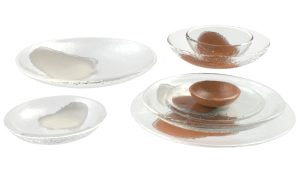 Coupe Plates Dinnerware, Leather Color Scheme