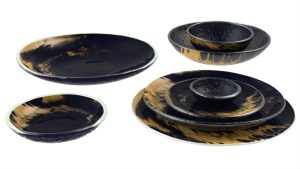 Coupe Plates Dinnerware, Naval Color Scheme