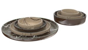 High Rim Dinnerware, Africa & Alpine Color Scheme