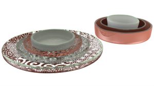 High Rim Dinnerware, Terracotta Color Scheme