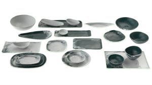 Mix and Match Dinnerware, Dark Aqua Color Scheme
