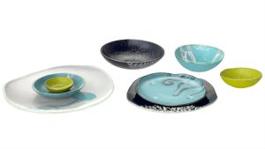 Organic Rim Dinnerware, 70s Summer Color Scheme