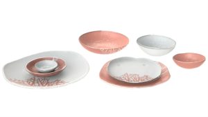 Organic Rim Dinnerware, 70s Summer Color Scheme