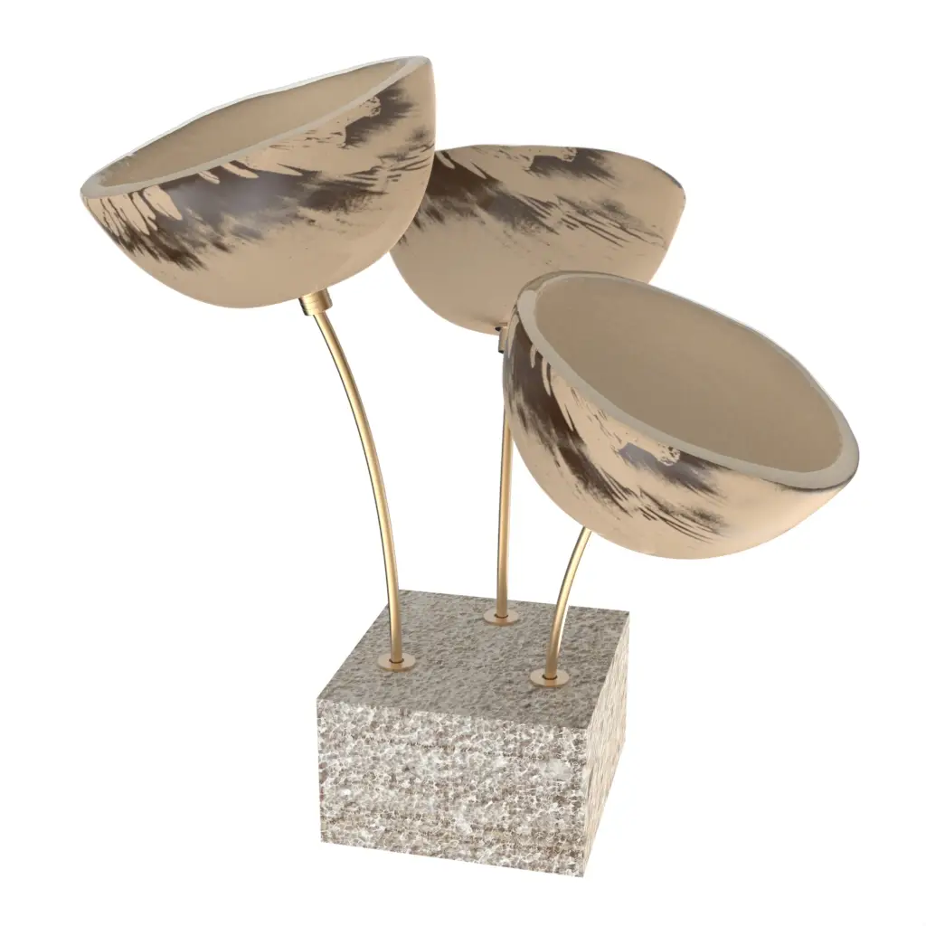 Nut Dish in Almond Beige - Snacks Serveware - 3/4 View